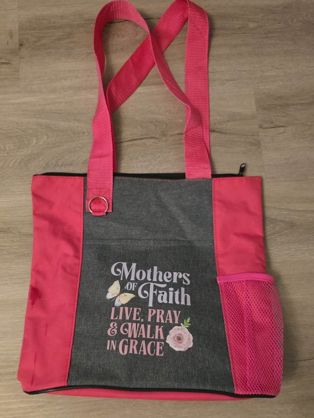 Mothers of Faith Pink & Gray Tote Bag